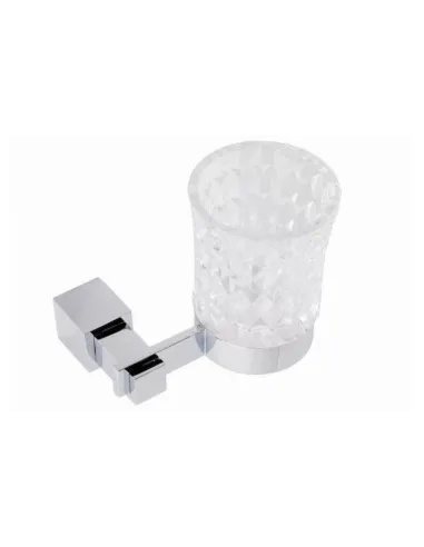 Склянка для зубних щіток Kugu С5 506 (навісний, скло, хром) - 1