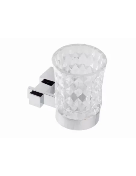 Склянка для зубних щіток Kugu С5 506 (навісний, скло, хром) - 2