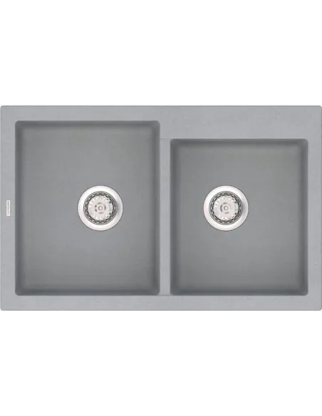 Мойка кухонная каменная Vankor Orman OMP 05.80 Gray 795х500 мм, прямоугольная, серая - 1