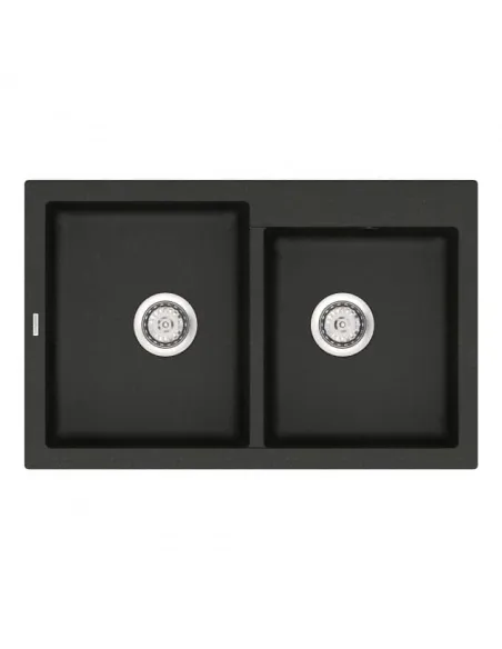Мийка кухонна кам`яна Vankor Orman OMP 05.80 Black 795х500 мм, прямокутна, чорна - 1