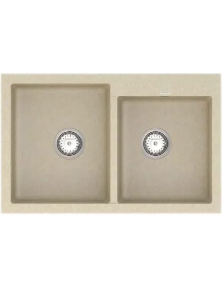Мойка кухонная каменная Vankor Orman OMP 05.80 Beige 795х500 мм, прямоугольная, бежевая - 3