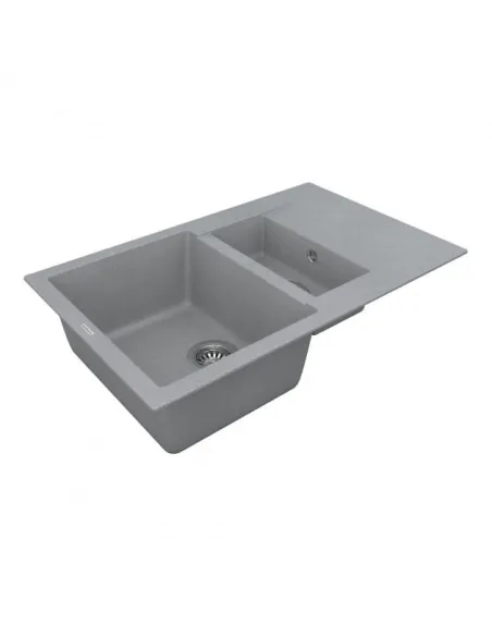 Мойка кухонная каменная Vankor Orman OMP 04.80 Gray 785х490 мм, прямоугольная, серая - 2