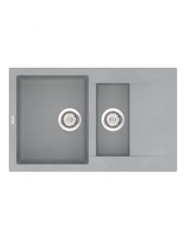 Мойка кухонная каменная Vankor Orman OMP 04.80 Gray 785х490 мм, прямоугольная, серая - 4