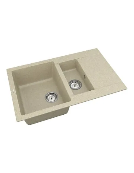 Мийка кухонна кам`яна Vankor Orman OMP 04.80 Beige 785х490 мм, прямокутна, бежева - 3