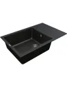 Мойка кухонная каменная Vankor Orman OMP 02.78 Black 765х480 мм, прямоугольная, черная - 4
