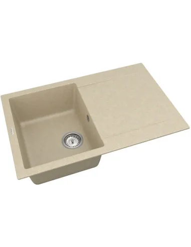 Мойка кухонная каменная Vankor Orman OMP 02.78 Beige 765х480 мм, прямоугольная, бежевая - 3