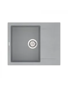 Мойка кухонная каменная Vankor Orman OMP 02.61 Gray 585х480 мм, прямоугольная, серая - 4