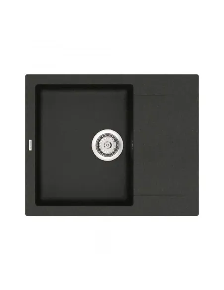 Мойка кухонная каменная Vankor Orman OMP 02.61 Black 585х480 мм, прямоугольная, черная - 3