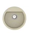 Мойка кухонная каменная Vankor Easy EMR 01.45 Beige 445х445 мм, круглая, бежевая - 4
