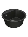 Мойка кухонная каменная Vankor Easy EMR 01.45 Black 445х445 мм, круглая, черная - 1