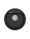 Мойка кухонная каменная Vankor Easy EMR 01.45 Black 445х445 мм, круглая, черная - 3