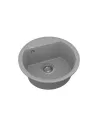 Мойка кухонная каменная Vankor Easy EMR 01.45 Gray 445х445 мм, круглая, серая - 3