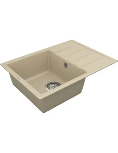 Мойка кухонная каменная Vankor Easy EMP 02.62 Beige 610х435 мм, прямоугольная, бежевая - 1