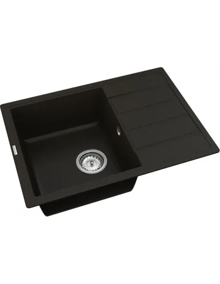 Мийка кухонна кам`яна Vankor Easy EMP 02.62 Black 610х435 мм, прямокутна, чорна - 3