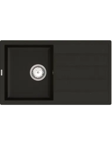 Мойка кухонная каменная Vankor Easy EMP 02.76 Black 750х435 мм, прямоугольная, черная - 3