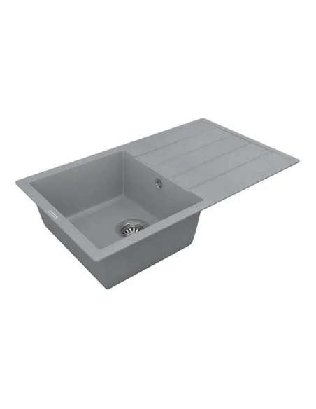 Мойка кухонная каменная Vankor Easy EMP 02.76 Gray 750х435 мм, прямоугольная, серая - 2