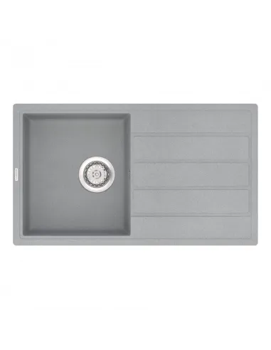 Мойка кухонная каменная Vankor Easy EMP 02.76 Gray 750х435 мм, прямоугольная, серая - 4