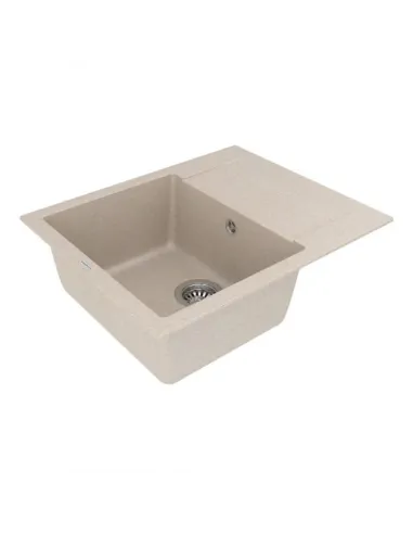 Мойка кухонная каменная Vankor Orman OMP 02.61 Beige 585х480 мм, прямоугольная, бежевая - 2