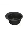Мойка кухонная каменная Vankor Sity SMR 01.50 Black 495х495 мм, овальная, черная - 3
