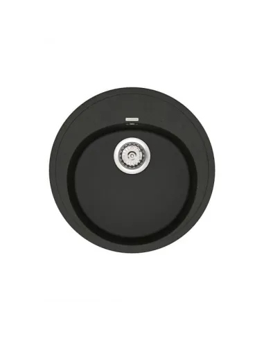 Мийка кухонна кам`яна Vankor Sity SMR 01.50 Black 495х495 мм, овальна, чорна - 4