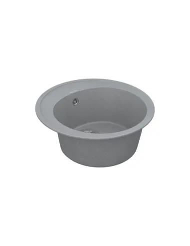 Мойка кухонная каменная Vankor Sity SMR 01.50 Gray 495х495 мм, овальная, серая - 1