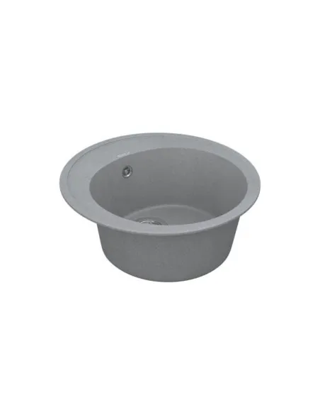 Мойка кухонная каменная Vankor Sity SMR 01.50 Gray 495х495 мм, овальная, серая - 1