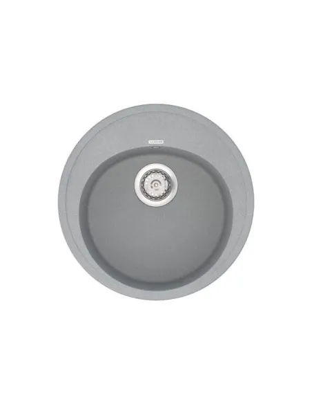 Мойка кухонная каменная Vankor Sity SMR 01.50 Gray 495х495 мм, овальная, серая - 3