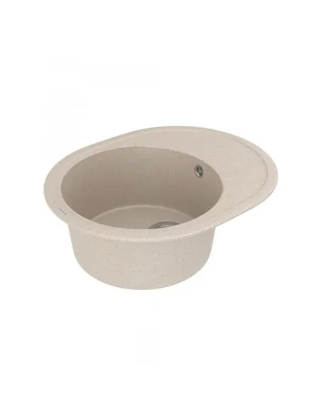 Мийка кухонна кам`яна Vankor Sity SMO 02.61 Beige 605х490 мм, овальна, бежева - 1