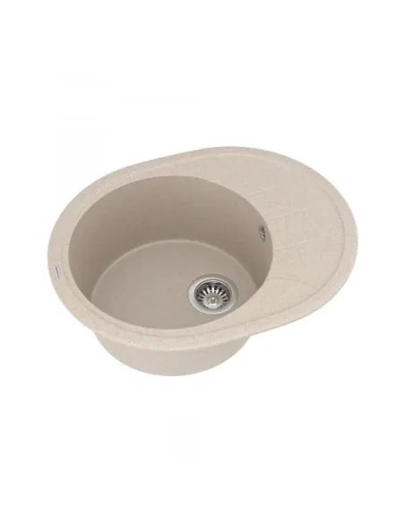 Мийка кухонна кам`яна Vankor Sity SMO 02.61 Beige 605х490 мм, овальна, бежева - 4