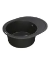Мийка кухонна кам`яна Vankor Sity SMO 02.61 Black 605х490 мм, овальна, чорна - 2