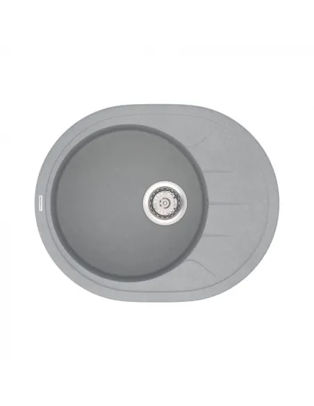 Мийка кухонна кам`яна Vankor Sity SMO 02.61 Gray 605х490 мм, овальна, сіра - 2