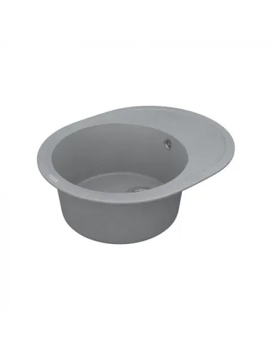 Мийка кухонна кам`яна Vankor Sity SMO 02.61 Gray 605х490 мм, овальна, сіра - 4