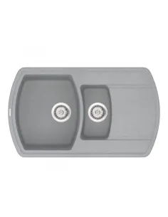 Мийка кухонна кам`яна Vankor Norton NMP 04.86 Gray 855х500 мм, прямокутна, сіра - 4