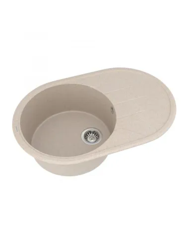 Мойка кухонная каменная Vankor Sity SMO 02.78 Beige 765х500 мм, овальная, бежевая - 2