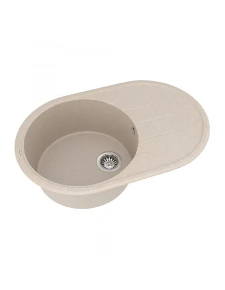 Мойка кухонная каменная Vankor Sity SMO 02.78 Beige 765х500 мм, овальная, бежевая - 2