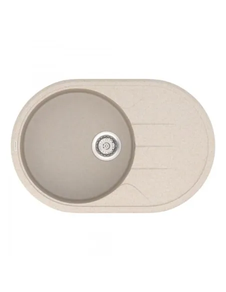 Мойка кухонная каменная Vankor Sity SMO 02.78 Beige 765х500 мм, овальная, бежевая - 3