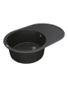 Мойка кухонная каменная Vankor Sity SMO 02.78 Black 765х500 мм, овальная, черная - 2