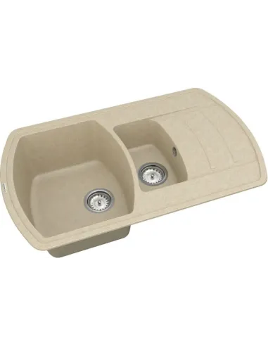 Мийка кухонна кам`яна Vankor Norton NMP 04.86 Beige 855х500 мм, прямокутна, бежева - 2