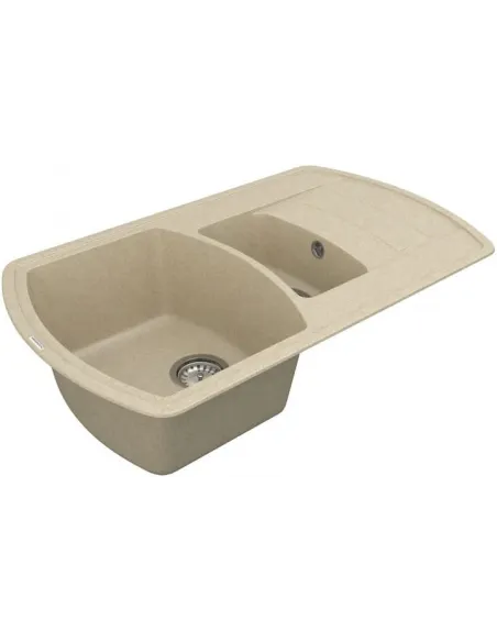 Мийка кухонна кам`яна Vankor Norton NMP 04.86 Beige 855х500 мм, прямокутна, бежева - 3
