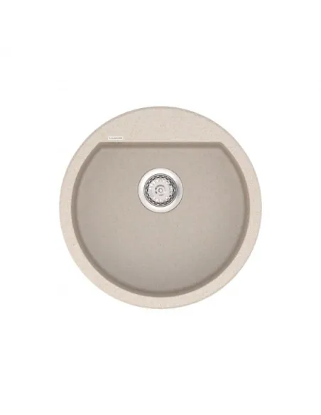 Мийка кухонна кам`яна Vankor Tera TMR 01.50 Beige 505х505 мм, кругла, бежева - 3