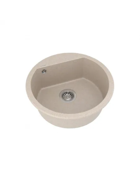 Мийка кухонна кам`яна Vankor Tera TMR 01.50 Beige 505х505 мм, кругла, бежева - 4
