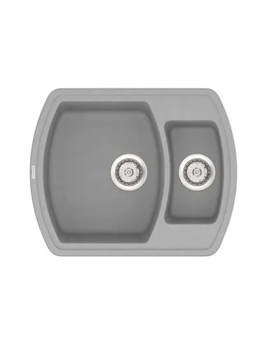Мойка кухонная каменная Vankor Norton NMP 03.63 Gray 620х500 мм, прямоугольная, серая - 4