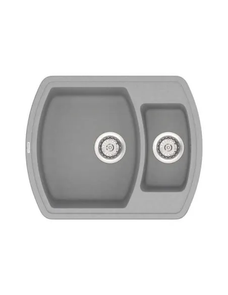 Мойка кухонная каменная Vankor Norton NMP 03.63 Gray 620х500 мм, прямоугольная, серая - 4