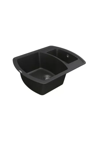 Мойка кухонная каменная Vankor Norton NMP 03.63 Black 620х500 мм, прямоугольная, черная - 2