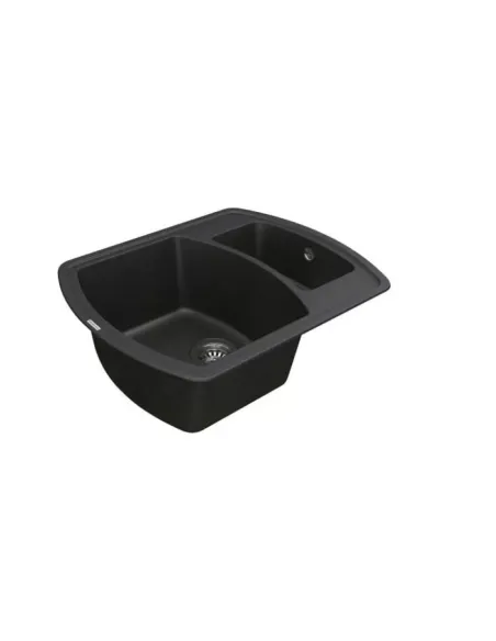 Мойка кухонная каменная Vankor Norton NMP 03.63 Black 620х500 мм, прямоугольная, черная - 2