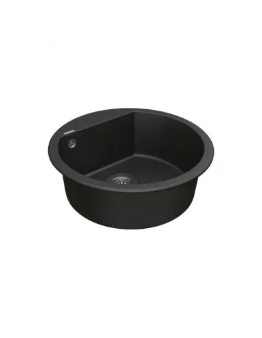 Мийка кухонна кам`яна Vankor Tera TMR 01.50 Black 505х505 мм, кругла, чорна - 2