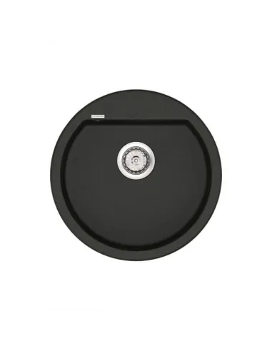 Мойка кухонная каменная Vankor Tera TMR 01.50 Black 505х505 мм, круглая, черная - 4