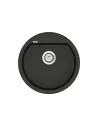 Мойка кухонная каменная Vankor Tera TMR 01.50 Black 505х505 мм, круглая, черная - 4