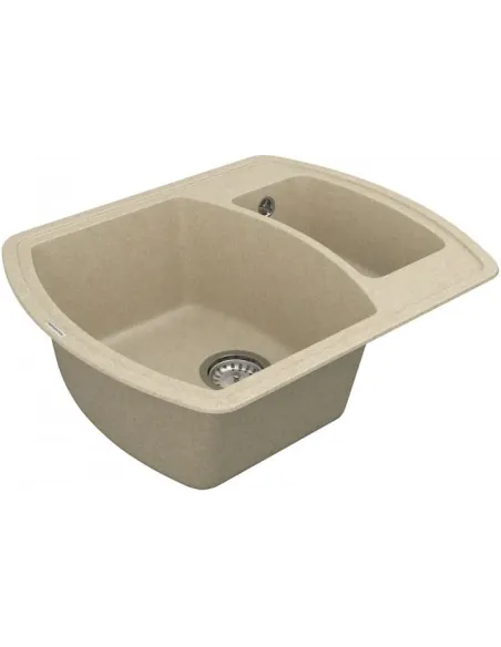 Мойка кухонная каменная Vankor Norton NMP 03.63 Beige 620х500 мм, прямоугольная, бежевая - 2