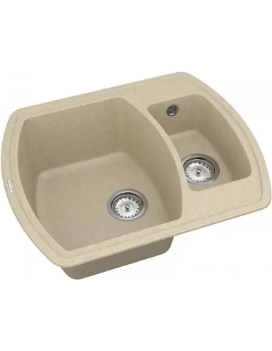 Мойка кухонная каменная Vankor Norton NMP 03.63 Beige 620х500 мм, прямоугольная, бежевая - 3